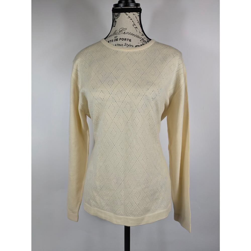 New Callaway Golf Womens M Sweater Italian Merino Wool Argyle Nordstrom Pullover